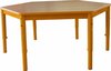 Stůl s kovovou stavitelnou podnoží šestiúhelník ⌀ 120 cm