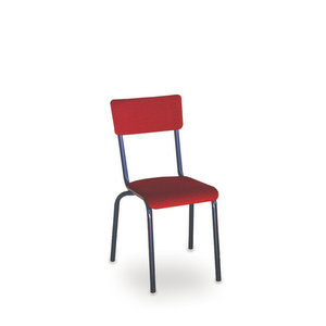 Školní židle pevná čalouněná, rovné podnoží