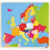 Dřevěné puzzle na desce - Evropa, GOKI