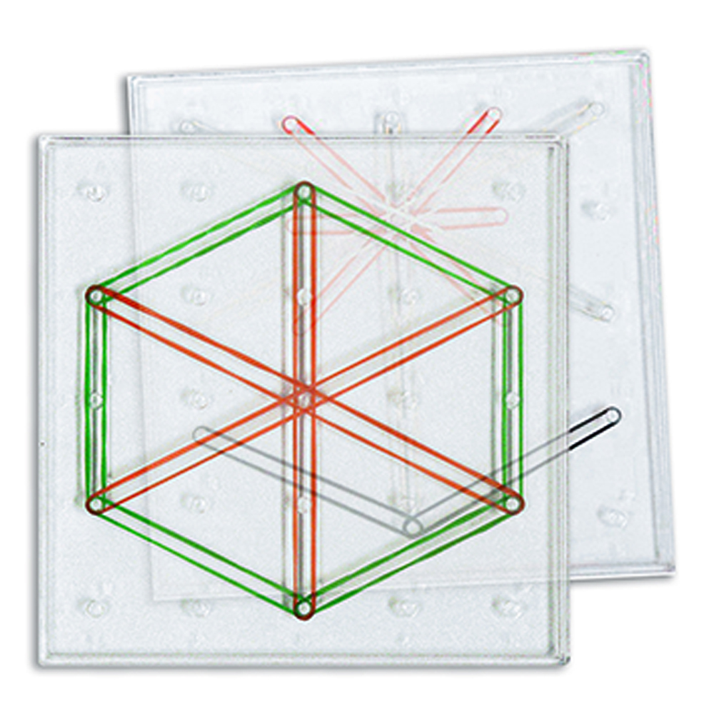Tvorba geometrických tvarů gumičkami mini, miniland