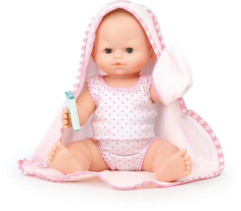 Koupací panenka s ručníkem 36 cm, Petitcollin